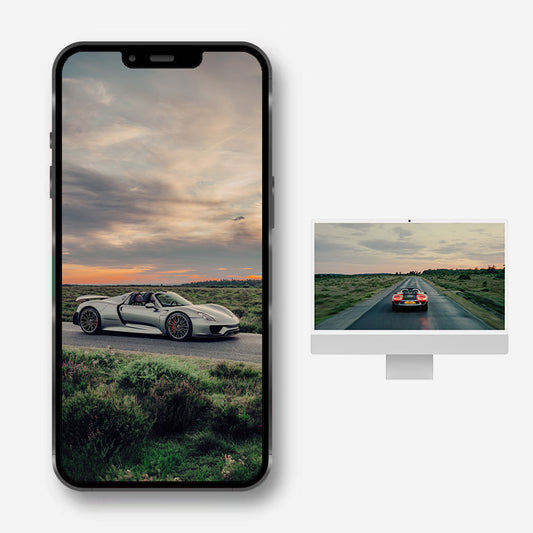 Porsche 918 - iPhone and Desktop Wallpaper Bundle